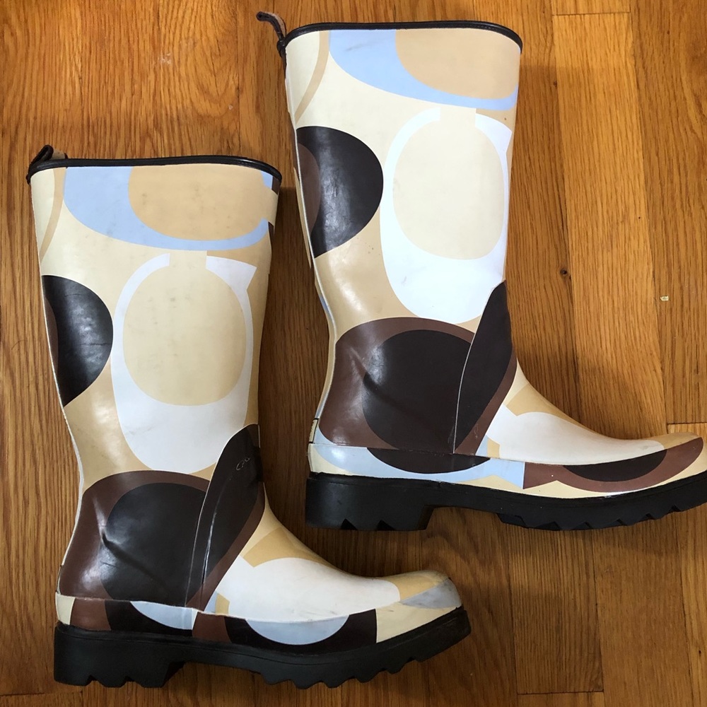 Coach Signature Paisley Rain boots